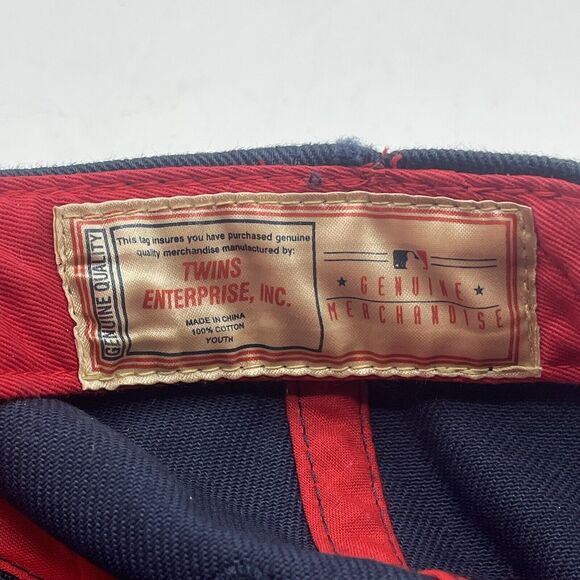 Cleveland Indians Hat Cap Strap Back Red Blue Chief Wahoo MLB Baseball Mens - Picture 6 of 6